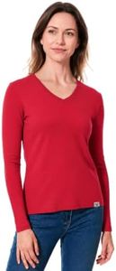 MERINNOVATION 100% Merino Wool Base Layer for Women - Long Sleeve Merino Wool V-Neck Women's Top