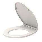 Toilet Seat Cover White Seat Soft Close Quick-Release for Easy Cleaning Plastic Material Durable Toilet Seat Easy Dual Fixing Top & Bottom Fix by AAN®