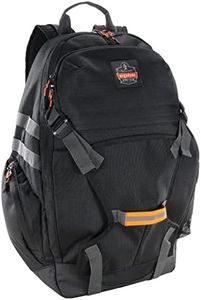 Ergodyne Arsenal 5188 Work Gear Jobsite Backpack with Hard Hat Storage, Padded Shoulder Straps, 39L Capacity,Black, Large