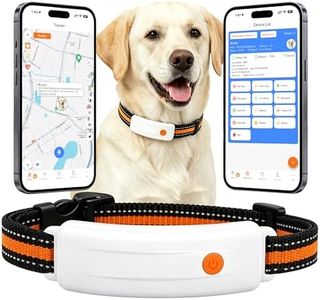 YIXXI Smart GPS Pet Tracker & Wireless Dog Fence, Real-Time Location & Daily Activity Monitor, IP67 Waterproof, Adjustable Collar (White)