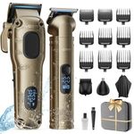 Vgrpro Hair Clippers for Men Professional, Cordless Hair Clippers for Hair Cutting, Mens Clippers and Trimmers Set, Electric Hair Trimmer for Men with Package Box (Gloden)