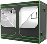 Growtent Garden 96”x48”x80” Grow Tent, Reflective 600D Mylar,Hydroponic Grow Tent with Observation Window and Floor Tray for Indoor Plant Growing 4’x4’