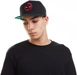 Marvel Men's Deadpool Logo Snapback Flat Cap, Black (BLACK BLK), One Size UK