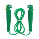 DTR Creation Dinosaur Jump Rope for Kids – Green Cute Cartoon Skipping Rope with Soft Foam Handles | Adjustable PVC Jumping Rope for Boys & Girls | Indoor Outdoor Fitness Toy & Gift