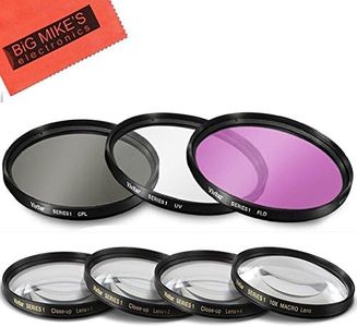 7 Piece 40.5mm Filter Set Includes 3 PC Filter Kit (UV-CPL-FLD) and 4 PC Close Up Filter Set for Sony ZV-E10, Alpha A5000, A5100, A6000, A6300, A6500, NEX-5TL, NEX-6 Camera with 16-50mm E-Mount Lens