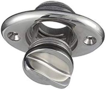 Attwood 7557-7 Stainless Steel Garboard Drain Plug — 7/8-In. Diameter, Threaded Removable Plug, 316 Stainless Steel