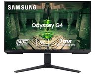 Samsung 27" (68.4cm) Odyssey G4 IPS Gaming Monitor|FHD 1920 x 1080|240Hz|1ms|400nits|SRGB 99%|Ports-HDMIx2,DP,Headphone|DP Cable|Height-Tilt-Pivot Adjustable Stand|Nvidia G-Sync|LS27BG400EWXXL|Black