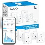 Tapo Smart Plug with Energy Monitoring, Max 13A,Works with Amazon Alexa & Google Home, Wi-Fi Smart Socket, Remote Control, Device Sharing, No Hub Required, Tapo P110 (4-Pack)