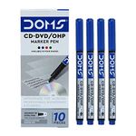 Doms CD-DVD/OHP Pens - Blue - Pack of 10