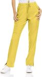 MediChic Womens Scrubs 4-Way Anti-Wrinkle Stretch Straight Leg Six Pocket Pants with Cargo Pockets Yellow