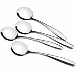 Ggbin 7.3 Inch Stainless Steel Round Soup Spoon, 12 Pieces