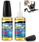 HappyAlley Fishing Reel Oil, Fishing Gear Oil Lubricant for Fish Care Reels, Boat Motors, Downriggers, Winches, Pulleys and Trailers (2 Pack)