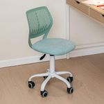 Homy Casa Ergonomic Office Desk Chair for Students Teen - Colorful Upholstery Task Chairs Breathable Back, Adjustable Tilt for Study Room Dormitory Computer, Mint Green Fabric