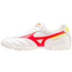 Mizuno Unisex MoreliaIIClubAS Soccer, White/Fiery Coral2/Bolt2, 8 UK