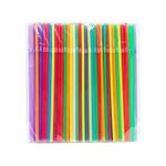 FOREVERIE Drinking Bendable Straws Flexible, 100 PCS, Diameter 5 MM Length 21 CM (8.27 Inches), Plastic, Assorted Pure Solid Colors