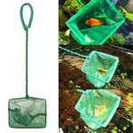 VAYINATO® Green Portable Long Handle Square Aquarium Fish Tank Fishing Net (6 Inch) by Petzlifeworld