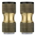 FAST Brass Antique Heavy Duty Round Lining Checks Sofa Legs with Rubber Pads for Sofa Bed Furniture Fitting - FSL03 (Brass Gold & Black, 4 Inch)