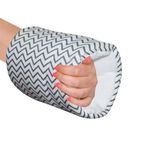 Oscar Home Nursing Arm Pillow, Breastfeeding and Bottle Feeding Head Support Pillow, Travel-Friendly and Washable (Chevron Stripe Grey)