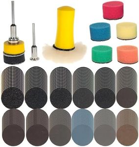 Dura-Gold 191-Piece 1" Micro Sanding & Polishing Set - Includes 180 Sandpaper Discs, 12 Grits From 60 to 10,000, Polishing Pads, Backing Plate - Use Drills, Air Grinders, Rotary Tools - Auto Detailing