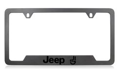 Jeep Wave License Plate Frame Quantity 1 Included (Black Metal)