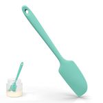 U-Taste 2"×9" Silicone Mini Spatula: 600ºF Heat-Resistant Food-Grade Small Jar Scraper for Baking, Non-Stick Seamless Flexible Kitchen Utensil for Mixing, Scraping Jam in Bowl or Cup (Aqua Sky)