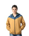 TREKMONK Women's Tempest Windblock Jacket(Mustard,Large)