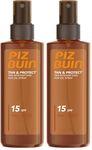 Piz Buin Tan and Protect Tan Accelerating Oil Spray SPF 15, 150 ml (Pack of 2)