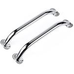 Marinebaby 12" Oval Handrail Polished Grab Handle Stainless Steel Handrail for Marine Yacht/RV (2PCS)