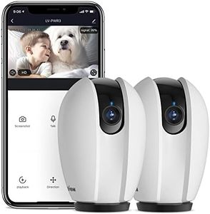 LaView Pan/Tilt Security Camera for Baby Monitor with Phone App (2 Pack+2 32GB SD Cards), 1080P WiFi Pet Camera Indoor, 360° Home Security Camera with Motion & Sound Detection, Two-Way Audio