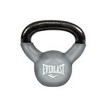 Everlast Cast Iron Vinyl Kettlebell 15LB Grey