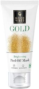 Good Vibes Gold Brightening Peel Off Mask, 50 g Deep Pore Cleansing Peel-Off Face Mask For All Skin Types, Anti-Bacterial & Helps Remove Acne, No Parabens, Sulphates & Mineral Oils