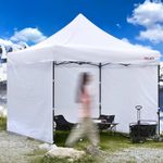 CLAETF 10x10 Canopy sidewalls,Sidewalls with 600D Oxford Fabric,Pop Up Canopy Waterproof 99% UV Protection,Suits Pop up Tent/Instant Canopy,Sidewalls 1PCS Only(White) (White, 3 sidewalls 10x10)