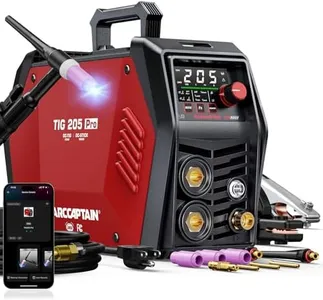 ARCCAPTAIN iControl TIG 205 Pro, 5 In 1 Cold Spot Stick/TIG Welder, 110V/220V Welding Machine with Large LED Display, 2T/4T, Hot start, Arc Force and Anti-stick
