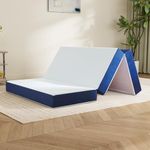 Slufra Foldable Mattress Twin, 6 Inch Tri Fold Gel Memory Foam Folding Mattress with Washable Cover, Trifold Floor Mattress for Guest Bed, Camping, RV, Non Slip Bottom, 75 x 38 x 6 Inches, White