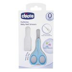 Chicco Baby Nail Scissors with Rounded Ends | Includes Cover for Hygeinic Storage | Baby Nail Cutter Scissors for Safe Use (Blue)