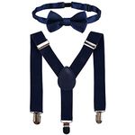 RR DESIGN Suspender and Bow Tie Set for Kids (0-24 months) multicolored (nevy blue)