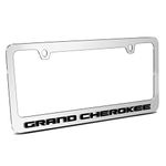 iPick Image for Jeep Grand Cherokee in 3D American-Made Mirror Chrome Metal License Plate Frame