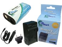 Kodak Easyshare Z1015 is Battery and Charger with Car Plug and EU Adapter - Replacement for Kodak KLIC-8000 Digital Camera Batteries and Chargers (2000mAh, 3.7V, Lithium-Ion)