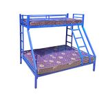 TURESCAL Metal Bunk Bed for Adults Without Mattress Twin Over Full (6 x 6.25) + (4 x 6.25) Feet, Blue Powder Coated