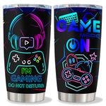 Gamer Gifts, Gifts for Gamers, Cool Gamer Gifts for Men Teen Boys Boyfriend Kids, Gaming Mugs, Video Games Stuff, The Game Boy, Gamer Birthday Party Favors Decorations Stainless Steel Tumbler 20oz 1pc