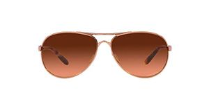 Oakley Women's Oo4079 Feedback Sunglasses, Rose Gold/Prizm Brown Gradient, 59 mm