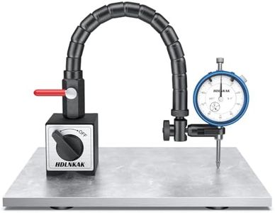 HDLNKAK New Dial Indicator 0-1'' with Magnetic Base, Dial Indicator Tools Set for Alignment, 0.001" Accuracy Measurement Tool with Flex Arm Base and Indicator Combo（ Blue Dial Indicator）