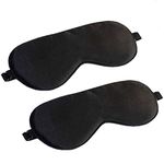 Natural Silk Sleeping Mask Set - 2 Sleep Mask with Adjustable Strap