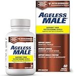 Ageless Male Testosterone Support for Men - Promote Lean Muscle Mass w/Strength Training, Healthy Energy Production, Health Supplement (60 Tablets)