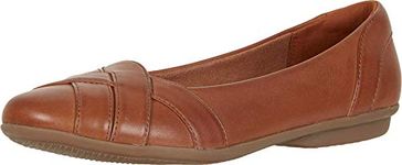 Clarks Womens Gracelin Mia, Tan Leather, 11