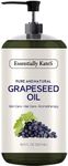 Essentially KateS Grapeseed Oil 16.9 Fl Oz - Pack of 1-100% Pure and Natural and Cold Pressed