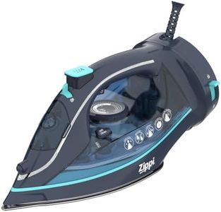 JML Zippi Cordless Steam Iron - 2-In-1 Cordless Iron with Ceramic Soleplate, Fast 30-Second Heat-Up, Vertical Steaming, Steam Burst for Stubborn Creases, Anti-Calc, Self-Cleaning & Anti-Drip Design