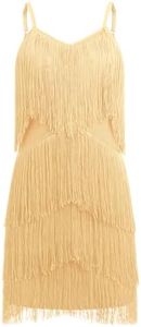 Girls Fringe Latin Dance Fancy Dress Ballroom Competition Gold 12-13 Years