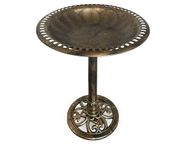 GreenGrove Victorian Garden Bird Bath Pedestal with Ground Pegs & Weather-Resistant Resin - 60cm x 43cm