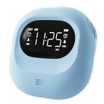 Bed Shaker Alarm Clock for Heavy Sleepers, Rechargeable Battery Operated, Dual Alarm Weekday/Weekend Mode, Vibration Adjustable, 30s Backlight, Compact Travel Clocks for Hearing-impaired